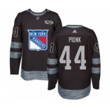 Men's New York Rangers #44 Neal Pionk Black 1917-2017 100th Anniversary Stitched Hockey Jersey