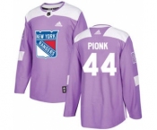 Men's New York Rangers #44 Neal Pionk Purple Fights Cancer Stitched Hockey Jersey