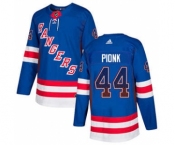 Men's New York Rangers #44 Neal Pionk Royal Blue Home Drift Fashion Stitched Hockey Jersey