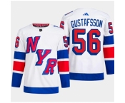 Men's New York Rangers #56 Erik Gustafsson White 2024 Stadium Series Stitched Jersey