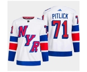 Men's New York Rangers #71 Tyler Pitlick White 2024 Stadium Series Stitched Jersey