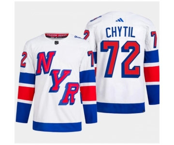 Men's New York Rangers #72 Filip Chytil White 2024 Stadium Series Stitched Jersey