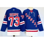 Men's New York Rangers #73 Matt Rempe Royal 2024-25 Home With A Patch Stitched Hockey Jersey