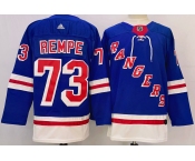 Men's New York Rangers #73 Matt Rempe Royal Stitched Jersey