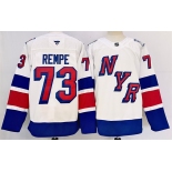 Men's New York Rangers #73 Matt Rempe White 2024-25 Stadium Series Stitched Jersey