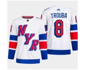 Men's New York Rangers #8 Jacob Trouba White 2024 Stadium Series Stitched Jersey