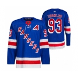 Men's New York Rangers #93 Mika Zibanejad Blue Stitched Jersey