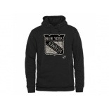 Men's New York Rangers Black Rink Warrior Pullover Hoodie