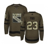 Men's Rangers #23 Adam Foxs Green Salute to Service Stitched Hockey Jersey