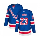 Men's Rangers #23 Adam Foxs Royal Blue Home Authentic Stitched Hockey Jersey