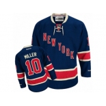 Men's Reebok New York Rangers #10 J.T. Miller Premier Navy Blue Third NHL Jersey