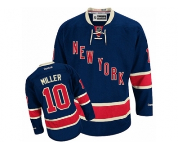 Men's Reebok New York Rangers #10 J.T. Miller Premier Navy Blue Third NHL Jersey