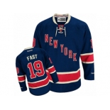 Men's Reebok New York Rangers #19 Jesper Fast Authentic Navy Blue Third NHL Jersey