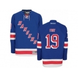 Men's Reebok New York Rangers #19 Jesper Fast Authentic Royal Blue Home NHL Jersey