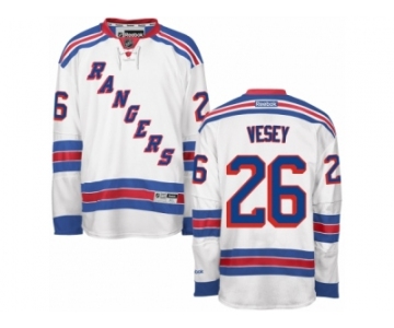 Men's Reebok New York Rangers #26 Jimmy Vesey Authentic White Away NHL Jersey