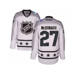 Men's Reebok New York Rangers #27 Ryan McDonagh Authentic White Metropolitan Division 2017 All-Star NHL Jersey