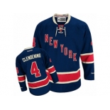 Men's Reebok New York Rangers #4 Adam Clendening Authentic Navy Blue Third NHL Jersey