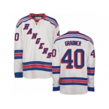 Men's Reebok New York Rangers #40 Michael Grabner Authentic White Away NHL Jersey