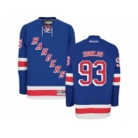 Men's Reebok New York Rangers #93 Mika Zibanejad Authentic Royal Blue Home NHL Jersey