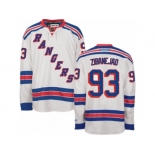 Men's Reebok New York Rangers #93 Mika Zibanejad Authentic White Away NHL Jersey