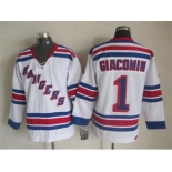 NHL New York Rangers #1 Giacomin white jerseys