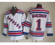 NHL New York Rangers #1 Giacomin white jerseys