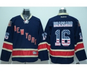 NHL New York Rangers #16 Derick Brassard national flag Blue jerseys