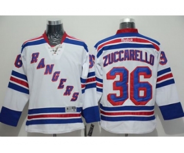 NHL New York Rangers #36 Mats Zuccarello White Road Stitched jerseys