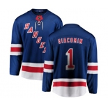 New York Rangers #1 Eddie Giacomin Fanatics Branded Royal Blue Home Breakaway NHL Jersey