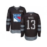 New York Rangers #13 Kevin Hayes Black 1917-2017 100th Anniversary Stitched NHL Jersey