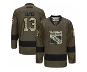 New York Rangers #13 Kevin Hayes Green Salute to Service Stitched NHL Jersey