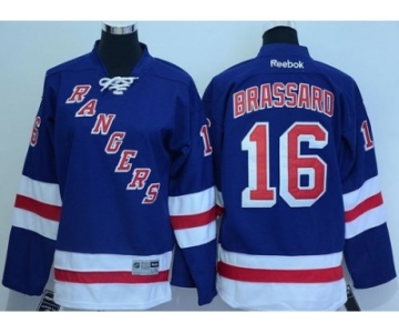 New York Rangers #16 Derick Brassard Blue Home Stitched Youth NHL Jersey