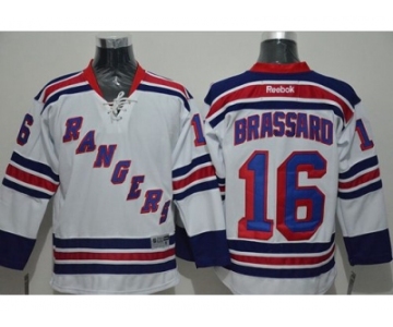 New York Rangers #16 Derick Brassard White Stitched NHL Jersey