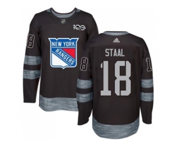 New York Rangers #18 Marc Staal Black 1917-2017 100th Anniversary Stitched NHL Jersey