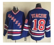 New York Rangers #18 Walt Tkaczuk Blue CCM Heroes of Hockey Alumni Stitched NHL Jersey