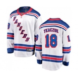 New York Rangers #18 Walt Tkaczuk Fanatics Branded White Away Breakaway NHL Jersey