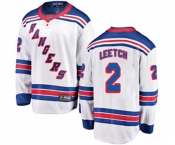 New York Rangers #2 Brian Leetch Fanatics Branded White Away Breakaway NHL Jersey