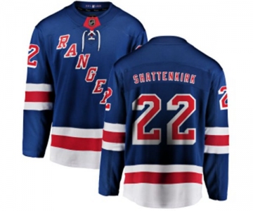 New York Rangers #22 Kevin Shattenkirk Fanatics Branded Royal Blue Home Breakaway NHL Jersey