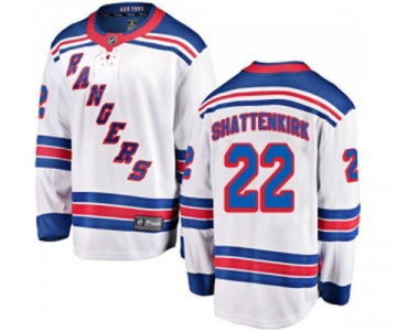 New York Rangers #22 Kevin Shattenkirk Fanatics Branded White Away Breakaway NHL Jersey