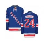 New York Rangers #24 Oscar Lindberg Blue Stitched NHL Jersey