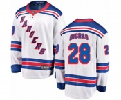 New York Rangers #28 Chris Bigras Fanatics Branded White Away Breakaway NHL Jersey