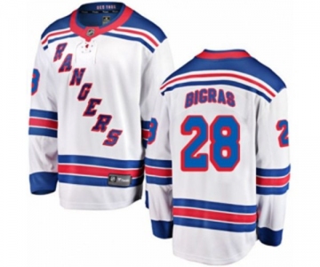 New York Rangers #28 Chris Bigras Fanatics Branded White Away Breakaway NHL Jersey