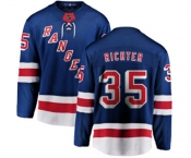 New York Rangers #35 Mike Richter Fanatics Branded Royal Blue Home Breakaway NHL Jersey