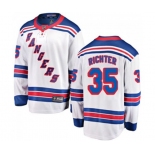 New York Rangers #35 Mike Richter Fanatics Branded White Away Breakaway NHL Jersey