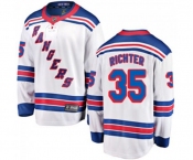 New York Rangers #35 Mike Richter Fanatics Branded White Away Breakaway NHL Jersey