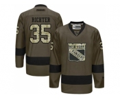 New York Rangers #35 Mike Richter Green Salute to Service Stitched NHL Jersey