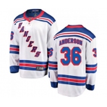 New York Rangers #36 Glenn Anderson Fanatics Branded White Away Breakaway NHL Jersey