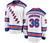 New York Rangers #36 Glenn Anderson Fanatics Branded White Away Breakaway NHL Jersey