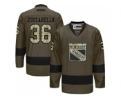 New York Rangers #36 Mats Zuccarello Green Salute to Service Stitched NHL Jersey