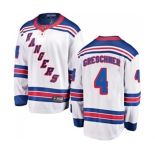 New York Rangers #4 Ron Greschner Fanatics Branded White Away Breakaway NHL Jersey